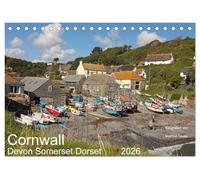 Cornwall - Devon Somerset Dorset (Tischkalender 2026 DIN A5 quer), CALVENDO Monatskalender: Cornwall und die angrenzenden Grafschaften zählen zweifellos zu den schönsten Regionen Europas
