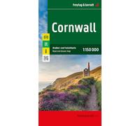 Cornwall Road and Leisure Map: 1:150,000 scale