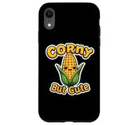 Corny But Cute Funny Girl Corn on The COB Corncob Pun Blague Coque pour iPhone XR