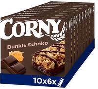 Corny Chocolat noir au cacao noble Barre de céréales au chocolat, paquet de 10