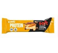Corny Protein Barre Soft Saveur Cacahuète Caramel, Riche en Fibres, Pack de 3 x 45g