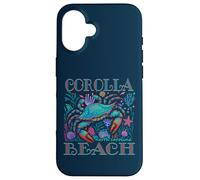 COROLLA BEACH CAROLINE DU NORD COLORÉ BLEU CRAB VACATION Coque pour iPhone 16