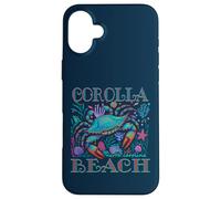 COROLLA BEACH CAROLINE DU NORD COLORÉ BLEU CRAB VACATION Coque pour iPhone 16 Plus