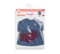 Corolle – Vêtement poupon Robe en jean manches longues & foulard Petit Explorateur 42 cm dès 2 ans