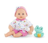 Corolle B? B? Bath Oceane 12? Girl Baby Doll with Rubber Frog Toy pour le jeu d'eau dans la baignoire ou le corps doux de la piscine avec un parf