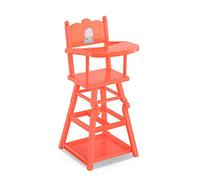 Corolle - Chaise Haute, Accessoire, pour Poupon 36 et 42cm, dès 3 Ans, Corail, 9000141040