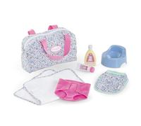 Corolle - Coffret Accessoires à Langer Floral, 7 Accessoires, pour Poupon 36cm, dès 2 Ans, 9000141810