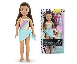 Corolle Girls - Coffret Luna à la Plage, poupée Mannequin, 5 Accessoires, 28cm, dès 4 Ans, 9000600130