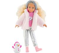Corolle Girls Valentine Winter Set, poupée à habiller en tenue d'hiver avec veste douillette, 4 pcs. Accessoires, parfum vanille, 28cm, dès 4 ans