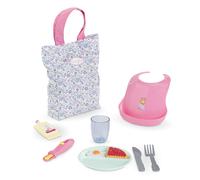 Corolle - Grote lunchbox met bloemen, 10 accessoires, voor poppen 36 en 42 cm, v