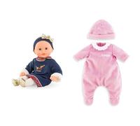 Corolle Lot de Mon Premier Poupon, Bébé Calin Margaux, en Fêtes, 30cm, dès 18mois, 9000100850 Pyjama Rose et Bonnet, vêtements, pour Poupon 30cm, dès 18 Mois, 9000110620