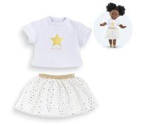 Corolle MC ENSEMBLE JUPE & T-SHIRT IVOIRE & OR