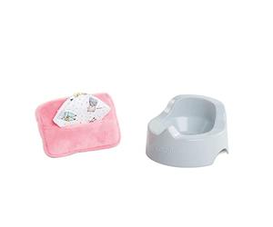 Corolle - Pot et Lingette, Accessoires, pour Poupon 30cm, dès 18 Mois, Rose, 9000110200