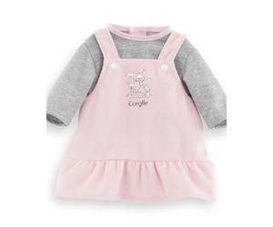 Corolle Robe Velour Rose Et Tee-shirt Manches Longues/36cm