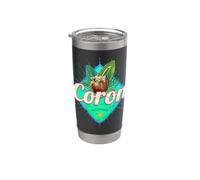 Coron Island Philippines Noix de coco Retro Vacances Vintage Gobelet isotherme en acier inoxydable double paroi