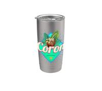 Coron Island Philippines Noix de coco Retro Vacances Vintage Gobelet isotherme en acier inoxydable double paroi