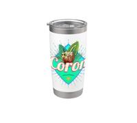 Coron Island Philippines Noix de coco Retro Vacances Vintage Gobelet isotherme en acier inoxydable double paroi