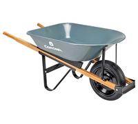 Corona 5 Cubic Foot Wheelbarrow in A Box Heavy Duty Garden Cart with 15 inch Flat Free Tire for Outdoor Gardening, Yards, Planting