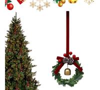 Corona Di Natale Ghirlanda Di Piante Artificiali Con Pigne Campanelle Decorativa Materiale Resistente Design Elegante Versatile USO Capodanno Vacanze Soggiorno Camera Da Ta