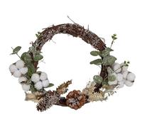 CORONA NEVADA PIÑAS Y HOJAS