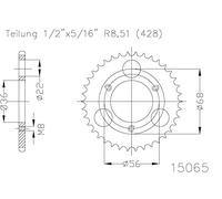 Corona Plato transmision ESJOT Acero 50-15065 28 Services