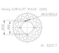 Corona Plato transmision ESJOT Aluo 51-32217-44 Service
