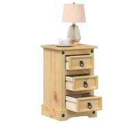 Corona Table de chevet avec tiroirs pour chambre à coucher, 35 x 32,5 x 58 cm, en pin massif