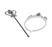 CORONA Y VARITA PLATEADA coffret 2 pz