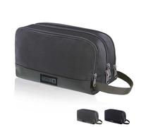 Coronel Tapiocca Trousse de Toilette compacte avec 3 Compartiments, idéale pour Voyage, Travail, Sport ou Vacances, Gris, Idéal pour Les Voyages ou Le Sport