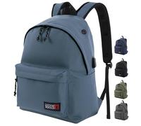 Coronel Tapiocca Urban, Sac à Dos Scolaire et pour Ordinateur Portable Homme, 20 Grande Longueur, Bleu Clair