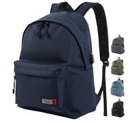 Coronel Tapiocca Urban, Sac à Dos Scolaire et pour Ordinateur Portable Homme, 20 Grande Longueur, Bleu Marine