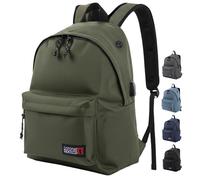 Coronel Tapiocca Urban, Sac à Dos Scolaire et pour Ordinateur Portable Homme, 20 Grande Longueur, Kaki