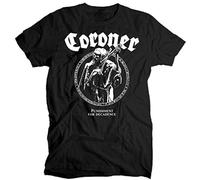 Coroner Punishment for Decadence Men's Black T-Shirt Unisex Tee Shirt 3XL