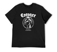 Coroner Punishment for Decadence Men's Black T-Shirt Unisex Tee Shirt L