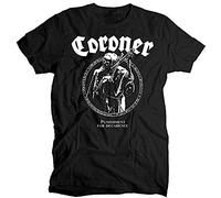 Coroner Punishment for Decadence T Shirt Black Thrash Metal Band Black L