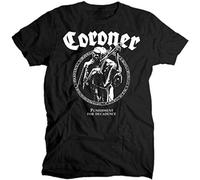 Coroner Punishment for Decadence T Shirt Black Thrash Metal Band Black XXL