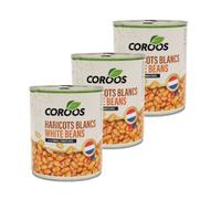 COROOS - Lot 3x Haricots blancs à la tomate - Conserve 800g