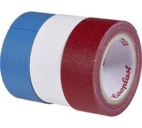 Coroplast Ruban adhésif toilé 31081 bleu, rouge, blanc (L x l) 2.5 m x 19 mm caoutchouc 3 pc(s)