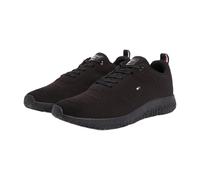 Tommy Hilfiger Baskets De Running Homme Corporate Knit Rib Runner Chaussures De Sport, Noir (Black), 45 EU