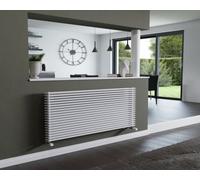 Corpotherma Aurora Duo Radiateur horizontal, à eau, avec tubes droits en acier de précision, profondeur : 74mm, blanc, AUDH6001200, Exécution: 1200x600mm