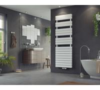 Corpotherma Panio Scala Duo radiateur de salle de bain, à eau, raccord central, panneaux droits en acier de précision, blanc, profondeur : 74mm, PASD1420600WMA, Exécution: 600x1420mm