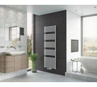 Corpotherma Ponera Radiateur sèche-serviettes de bain, à eau, tubes droits en acier de précision, profondeur : 52mm, blanc, PO1616600W, Exécution: 600x1616x30mm