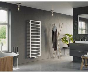 Corpotherma Venus Radiateur sèche-serviettes de bain, à eau, tubes droits en acier de précision, profondeur : 70mm, blanc, VEN1710500W, Exécution: 500x1710mm