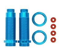 Corps d'amortisseur arrière avec Anneau de régulation, Alliage d'aluminium de Haute qualité, Accessoires de Mise à Niveau durables pour Voiture TRAXXAS Slash 2WD RC Noir Argent (B Bleu)