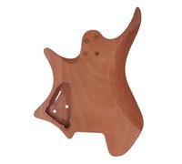 Corps de baril de guitare inachevé en acajou poli bricolage 6 cordes sans tête de guitare sans tête pour les constructions personnalisées et améliore l'artisanat de qualité