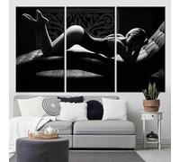 Corps de femme sexy, tableaux sur toile, affiches murales, posters de fille sexy, tableaux de chambre, peinture de femme sexy 60 x 80 cm x 3 avec cadre