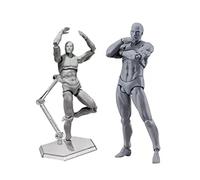 Corps de Figure d'action Personnalisable - Mannequin de Dessin en PVC avec Titulaire pour le Bureau et la Maison - pour les Artistes et les Collectionneurs (homme) (femme) (homme)