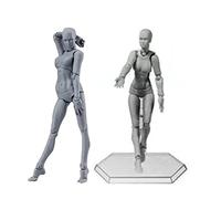 Corps de figurine d'action, mannequin d'artiste dessin mannequin PVC poses personnalisables dessin modèle de figurine pour bureau familial esquisse peinture (Grey Woman)