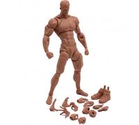Corps de figurine d'action musculaire super articulée masculine vierge à l'échelle 1/12, flexible de 6 pouces avec accessoires complets pour collectionneurs, figurines personnalisées, peau foncé
