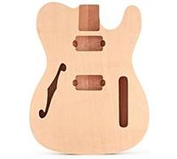 Corps de Guitare Électrique Knoxville Demi-Caisse avec Pan Coupé Simple, Acajou/Tilleul